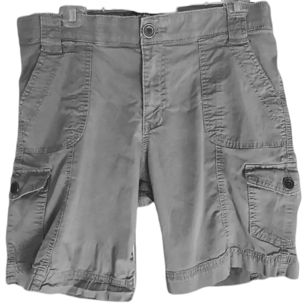 Lee Comfort Waist Gray Stretch Cargo Shorts Size 12P